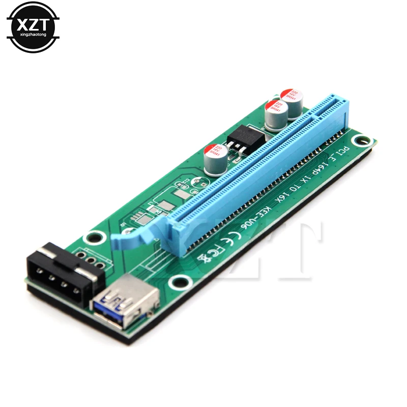 Высококачественный PCI 0 6 M PCIE E 1X до 16X Райзер карта расширения + 15 контактный SATA на 4