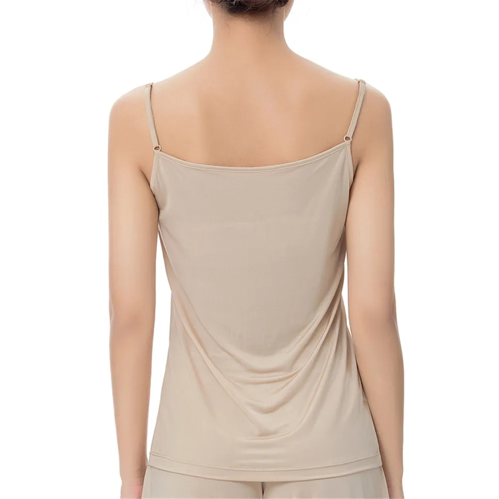 Лифчик с кружевной отделкой из 100% шелка летние пикантные майки однотонный