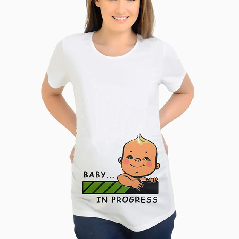 Летняя футболка для беременных Одежда с принтом рубашки топы одежда кормящих