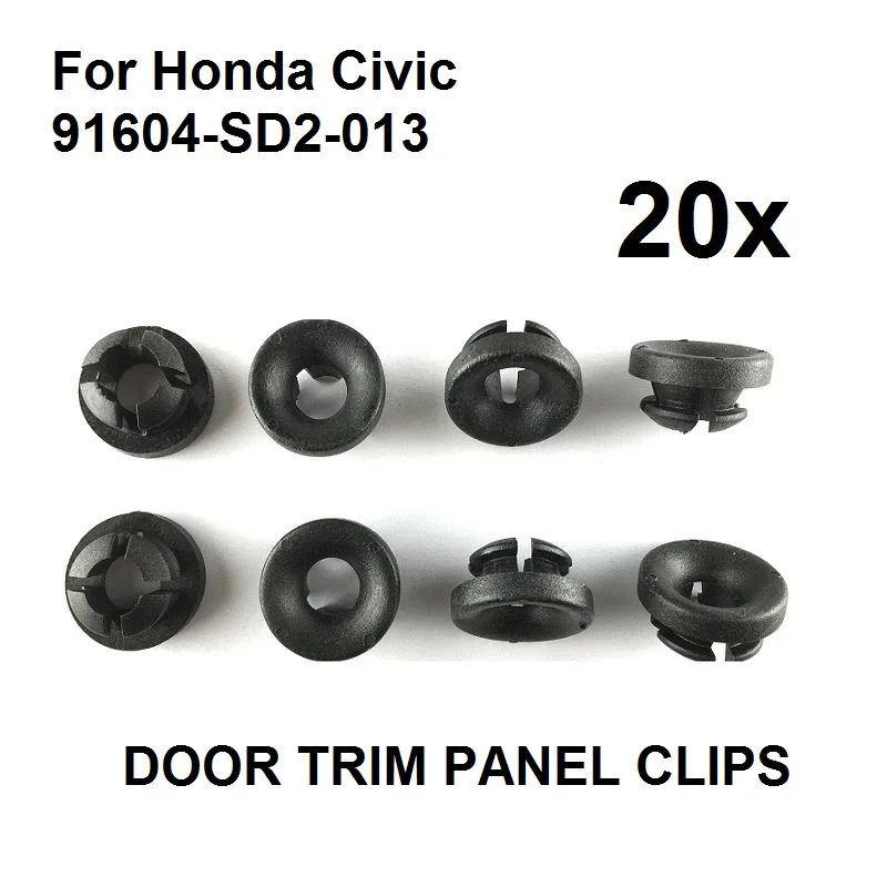 

20x Nylon Fit For Honda Civic Hood Prop Rod Grommet Clip 89 - on 91604-SD2-013