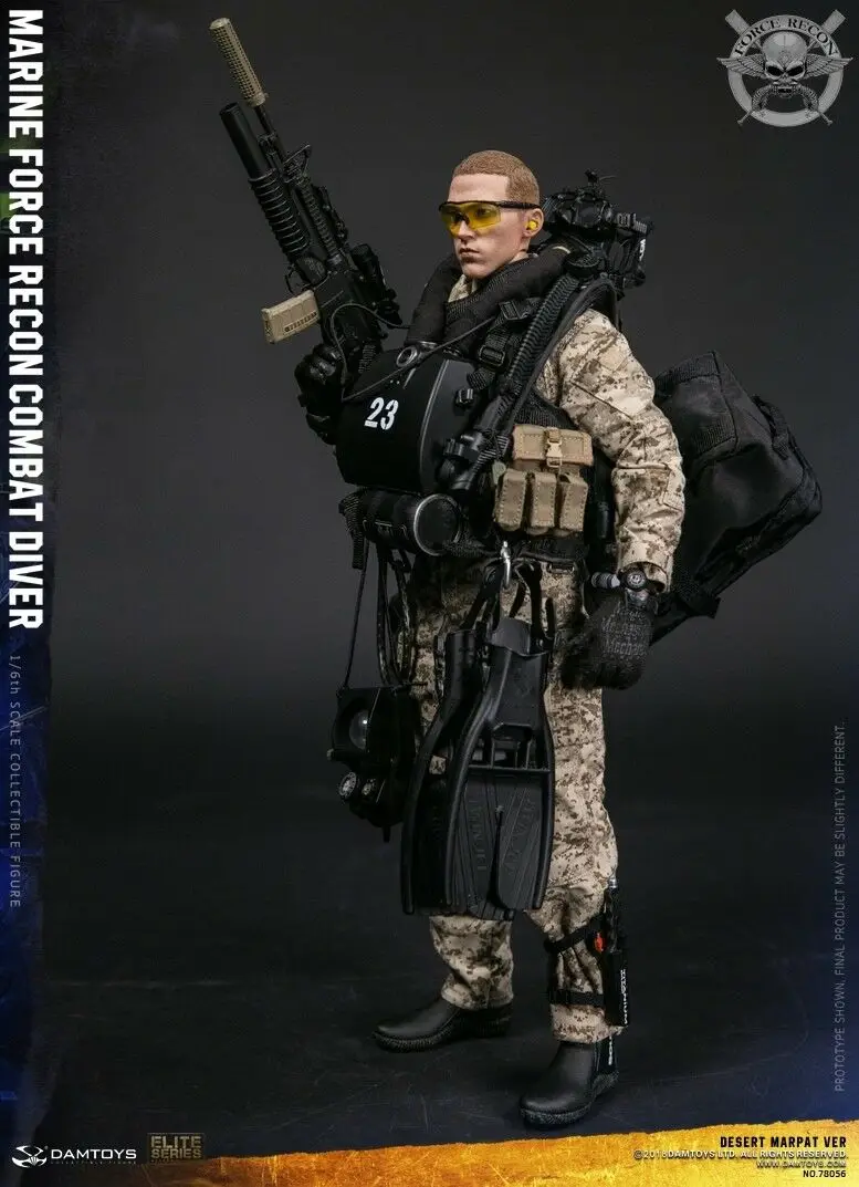DAMTOYS плотины 1/6 78056 морской пехоты США RECON COMBAT DIVER пустыни MARPAT VER 12 дюймов
