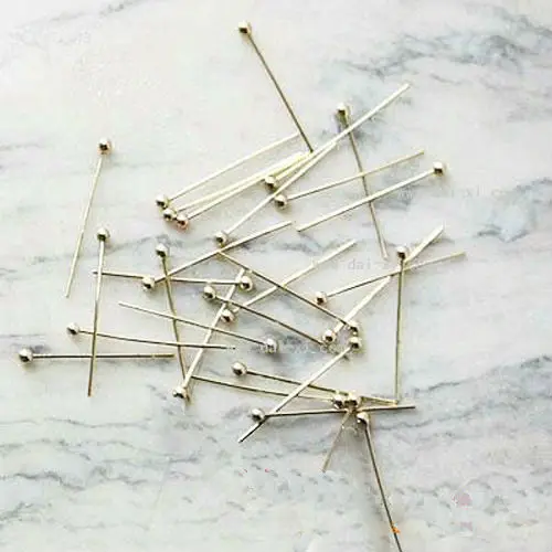 Горячая Распродажа 100 шт. 20 мм длинные Позолоченные булавки с шариковой головкой
