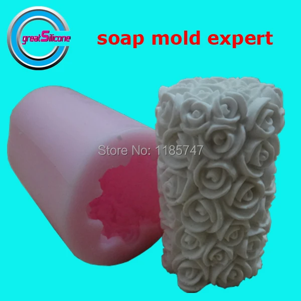 Отличная форма в виде розы столба свечи 3D формы для мыла украшение силиконовая