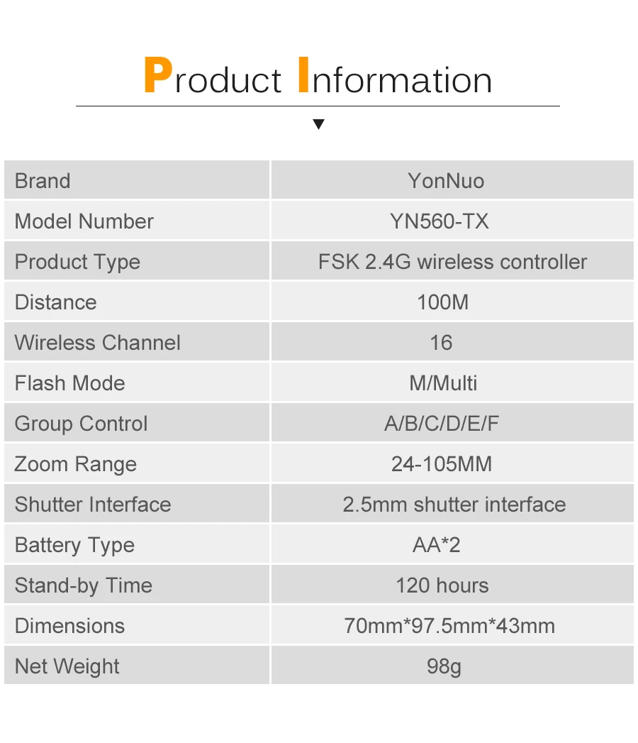 YONGNUO YN560-TX-N YN560TX беспроводной ручной передатчик вспышки триггер контроллер для YN-560 III YN560 IV для камеры Nikon