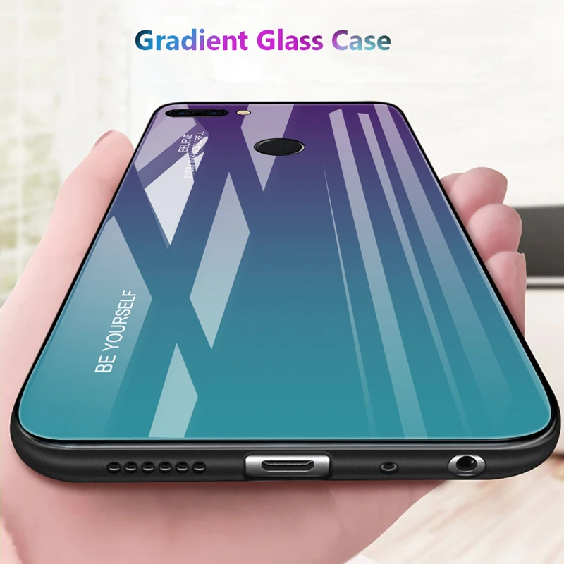 Роскошный градиентный цвет Авроры для Huawei Honor 8X MAX Note 10 9 Lite Magic 2 зеркальный