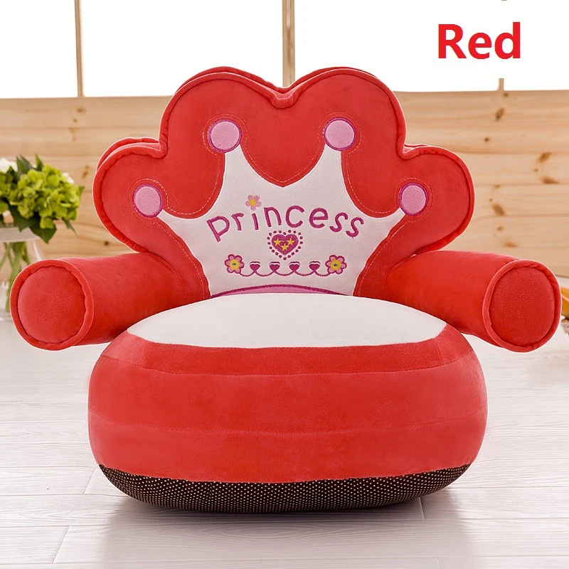 Только Обложка Нет Заполнение Мягкая Детские Bean Bag мультфильм дети пуф сиденье для столовой высококлассные детей стул малыша гнездо Puff сиденье кожи