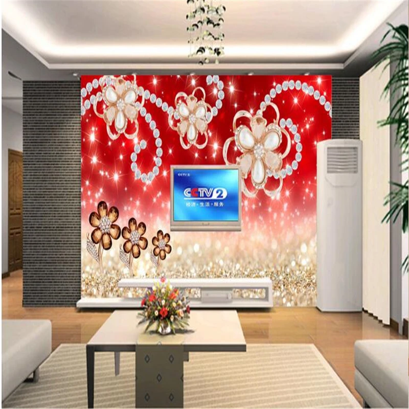 Пользовательские большие фрески яркие бриллиантовые украшения цветы ювелирные