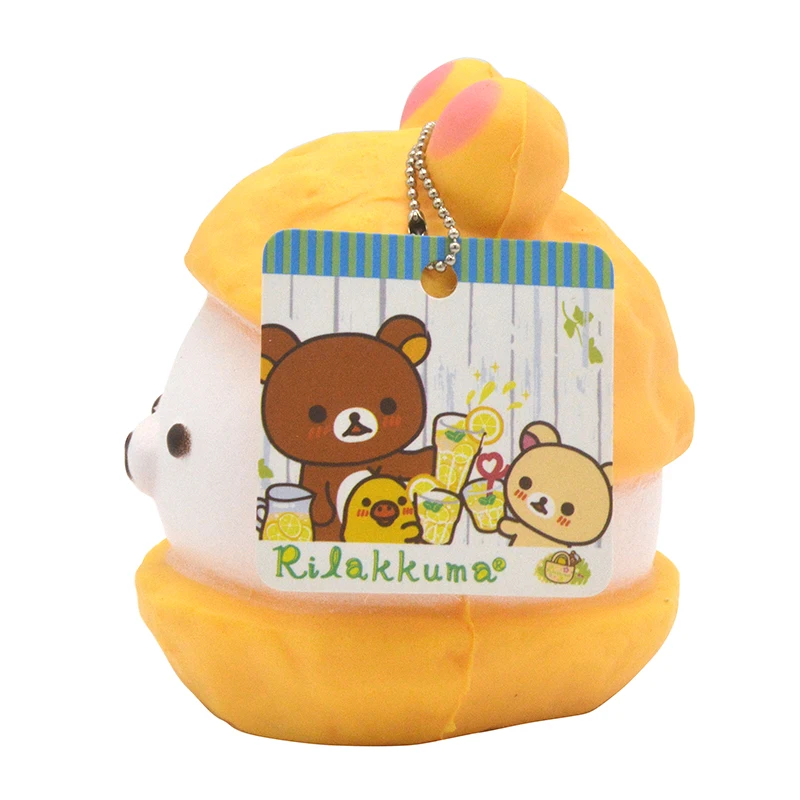 20 шт./лот Kawaii Джамбо колпачок Rilakkuma сжимаемая Кукла мультфильм хлеб ароматическая