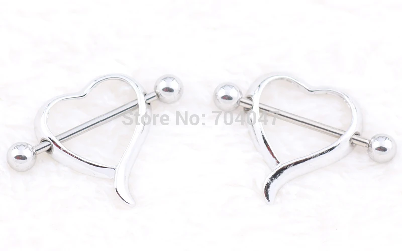 MOQ 1PC can mix designs 316 surgical steel heart nipple ring body jewelry Y030 | Украшения и аксессуары
