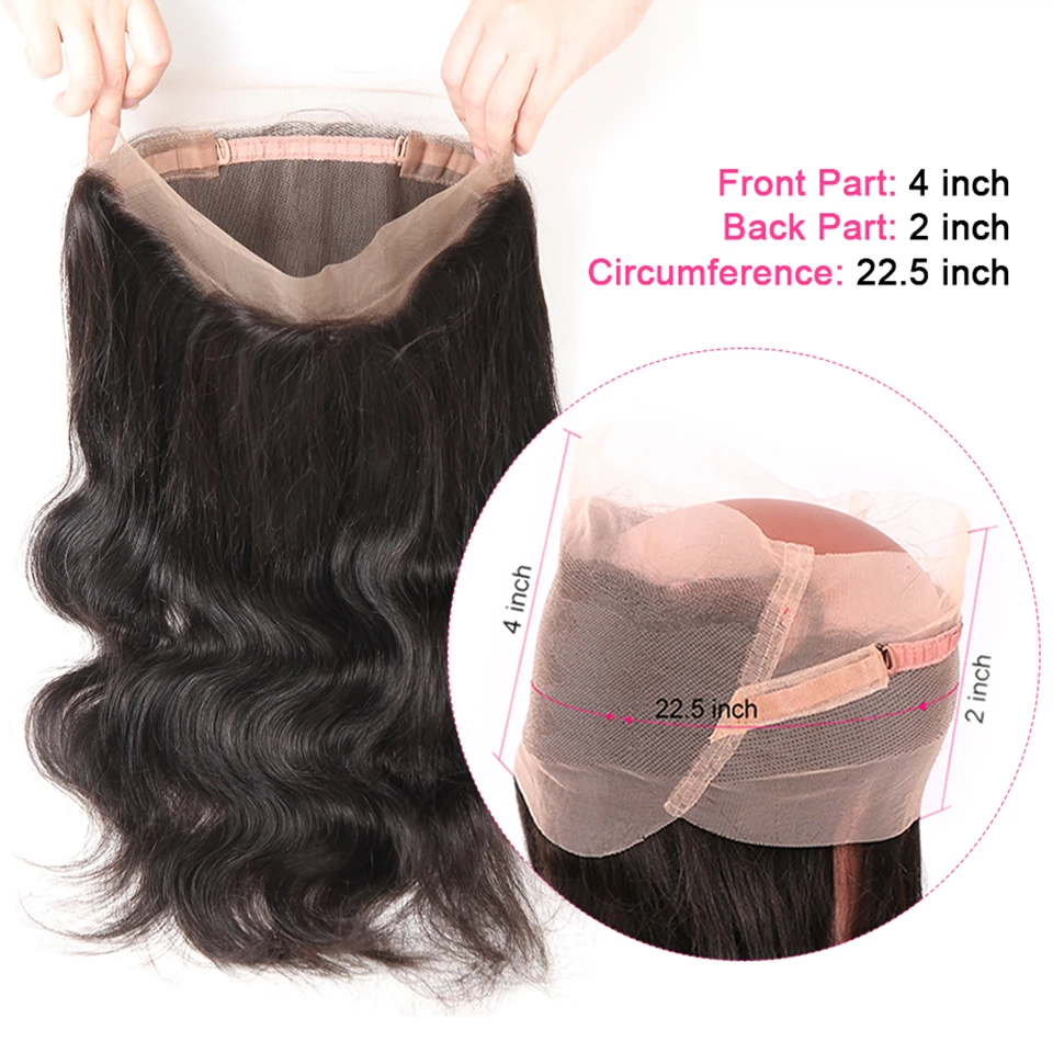 360 Frontal With Bundles Brazilian Body Wave Queen Mary 100% Non Remy Human Hair Weft Pre Plucked Lace Bundle | Шиньоны и парики