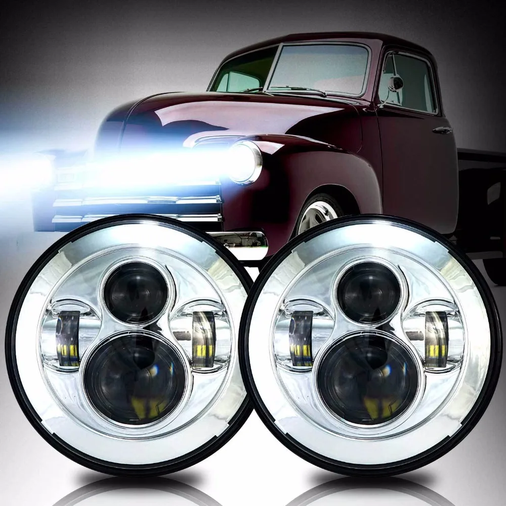 7 &quotсветодиодный фары черный для Chevy грузовик 1947 1957/1962 1972 H6024 светодиодный фар