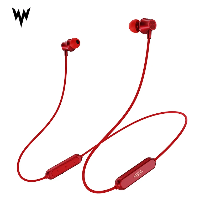 Rose Red Whizzer J2 ожерелье Bluetooth наушники беспроводные наушники с микрофоном и встроенным управлением Молодежная версия ожерелье Bluetooth гарнитуры - Цвет: Rose Red
