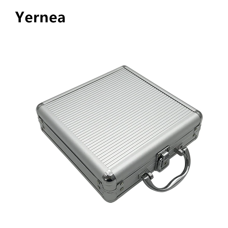 Yernea Hot Texas 100 фишки для покера коробка для игральных карт портативный нескользящий коврик Алюминиевый Чехол 100 фишки для покера коробка это просто коробка