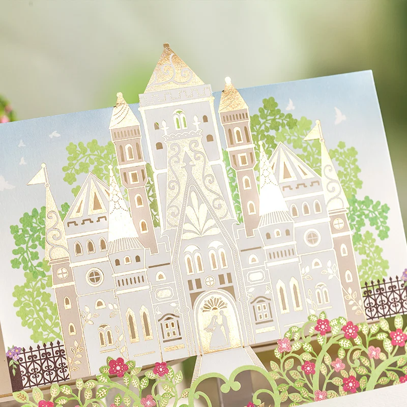 Лазерная Резка 3D Зеленый Цвет Свадебного дерева дизайн День Свадьбы