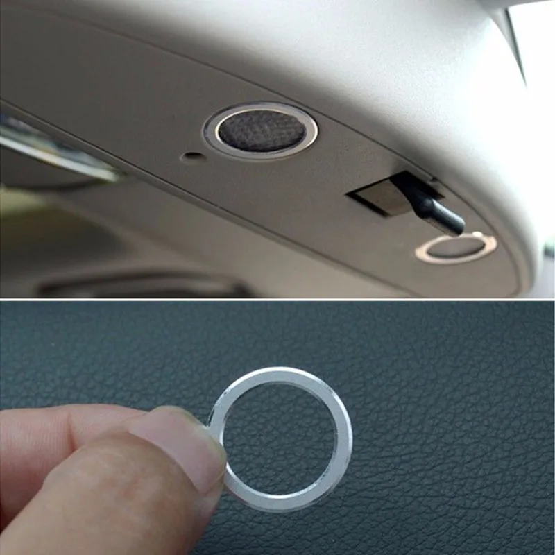 

Car Interior Mirror Lamp Decorative Cover Rings 2pcs For Mercedes Benz GL X166 ML W166 2012-2015
