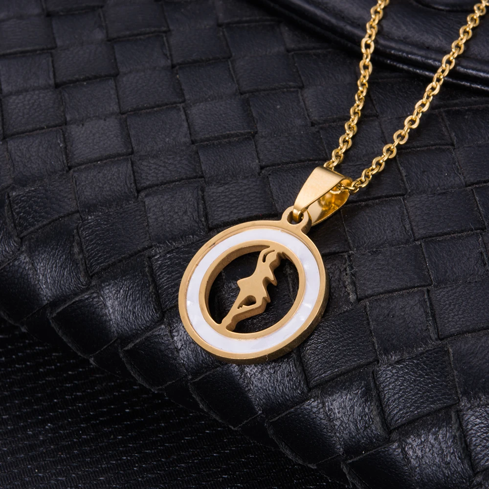 

WANDO Fashion ballet shape stainless steel material faded gold color amulet energy pendant women birthday party gift P18