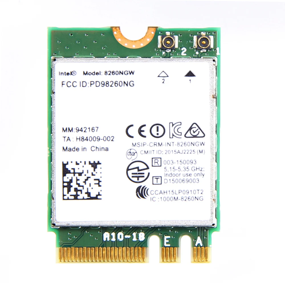 Двухдиапазонная Беспроводная-AC 8260 NGFF 802.11ac intel 8260NGW Wifi карта 867 Мбит/с 2,4 г/5 ГГц 802.11a/b/G/n/ac Bluetooth 4,2 с антенной