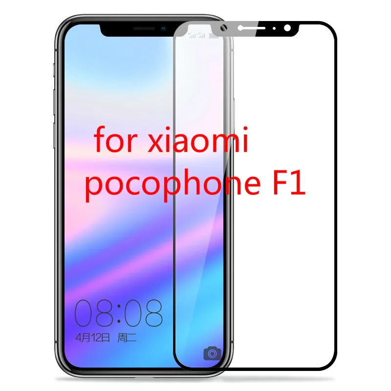 9H Tempered Glass For Xiaomi Pocophone F1 Electroplated 3D full cover film Screen Protector Poco Global Version | Мобильные телефоны