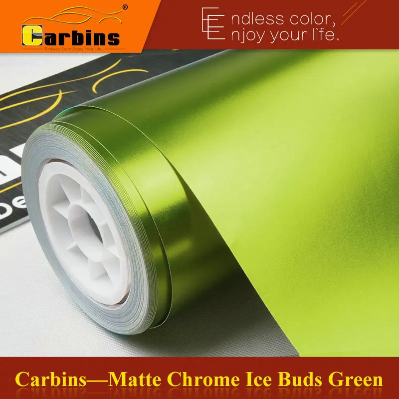 Carbins пленка Lime Green Satin хромированная виниловая отделка для персонализации 5x60ft