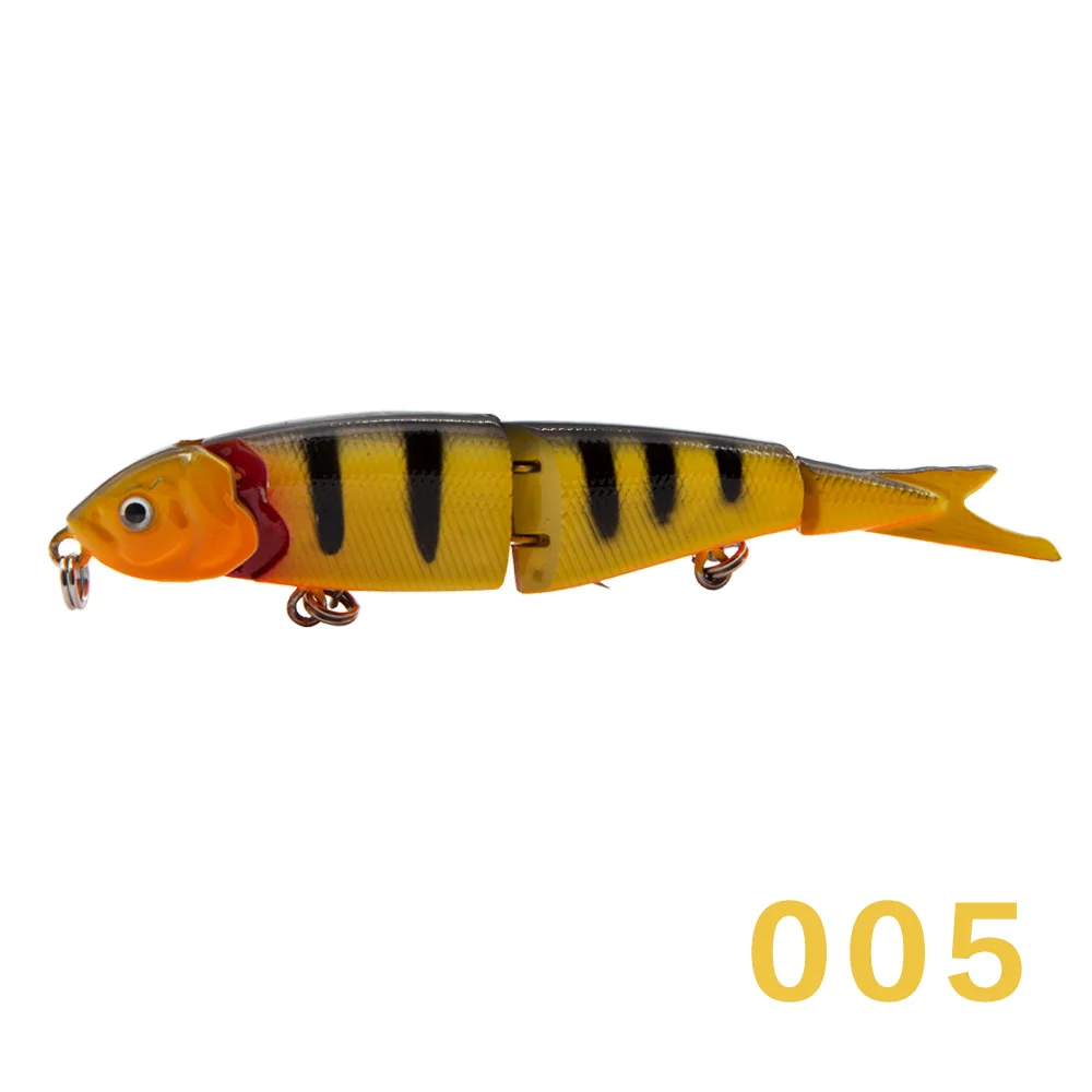 005 Hunthouse рыболовные жесткие приманки шарнирная приманка swimbait 4 секции 4 рыболовные приманки 120 мм тонущий окунь Щука de peche leurre - Цвет: 005