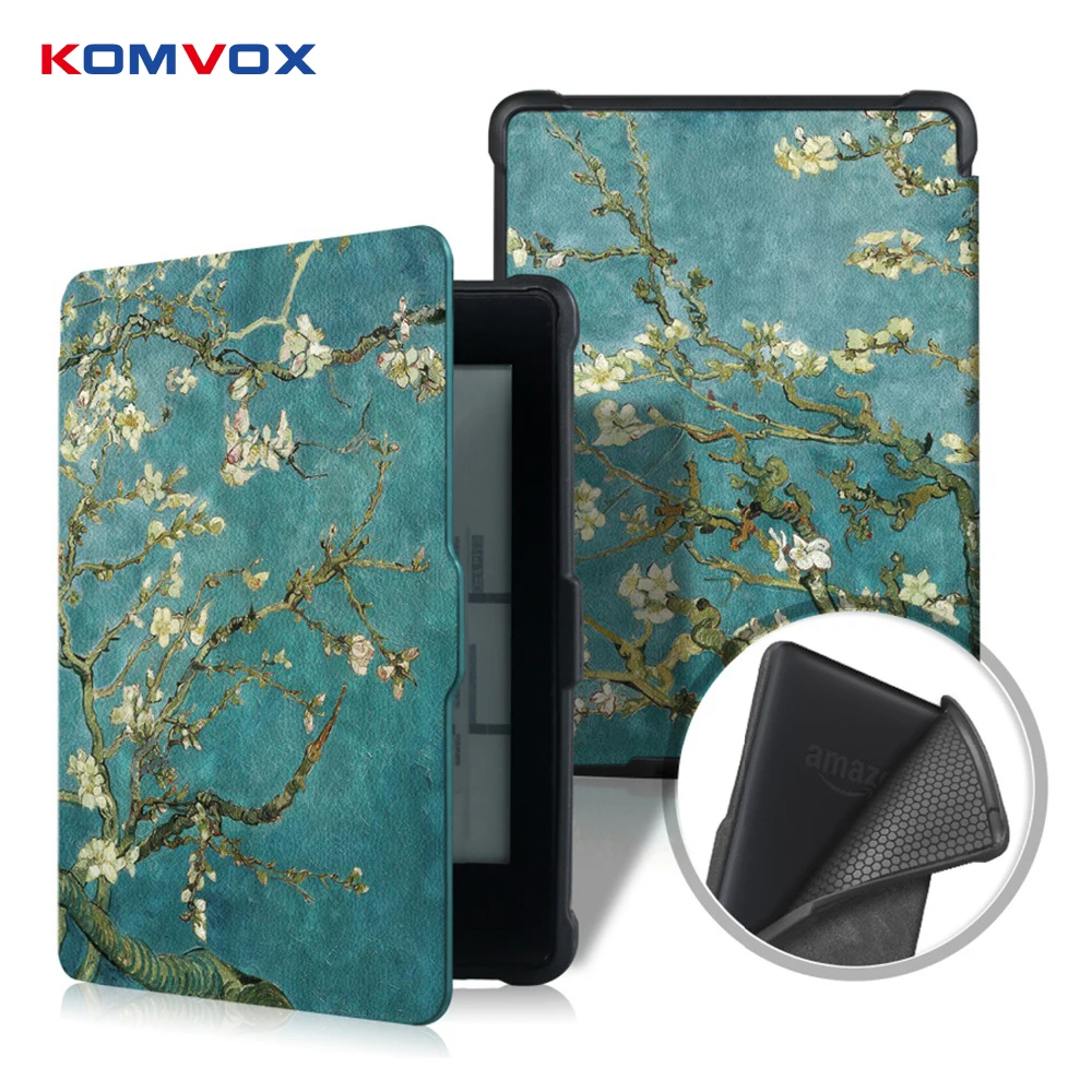 Кожаный планшет Smart Cover чехол для Amazon Kindle Paperwhite 1/2/3 картины 6 дюймов флип-чехол с функцией автоматического Wake Up/Sleep(Пробуждение/спящий режим) Функция