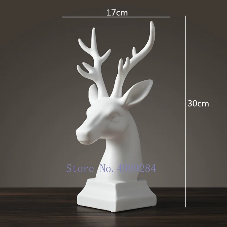 Креативная Скандинавская Керамическая скульптура в виде головы оленя