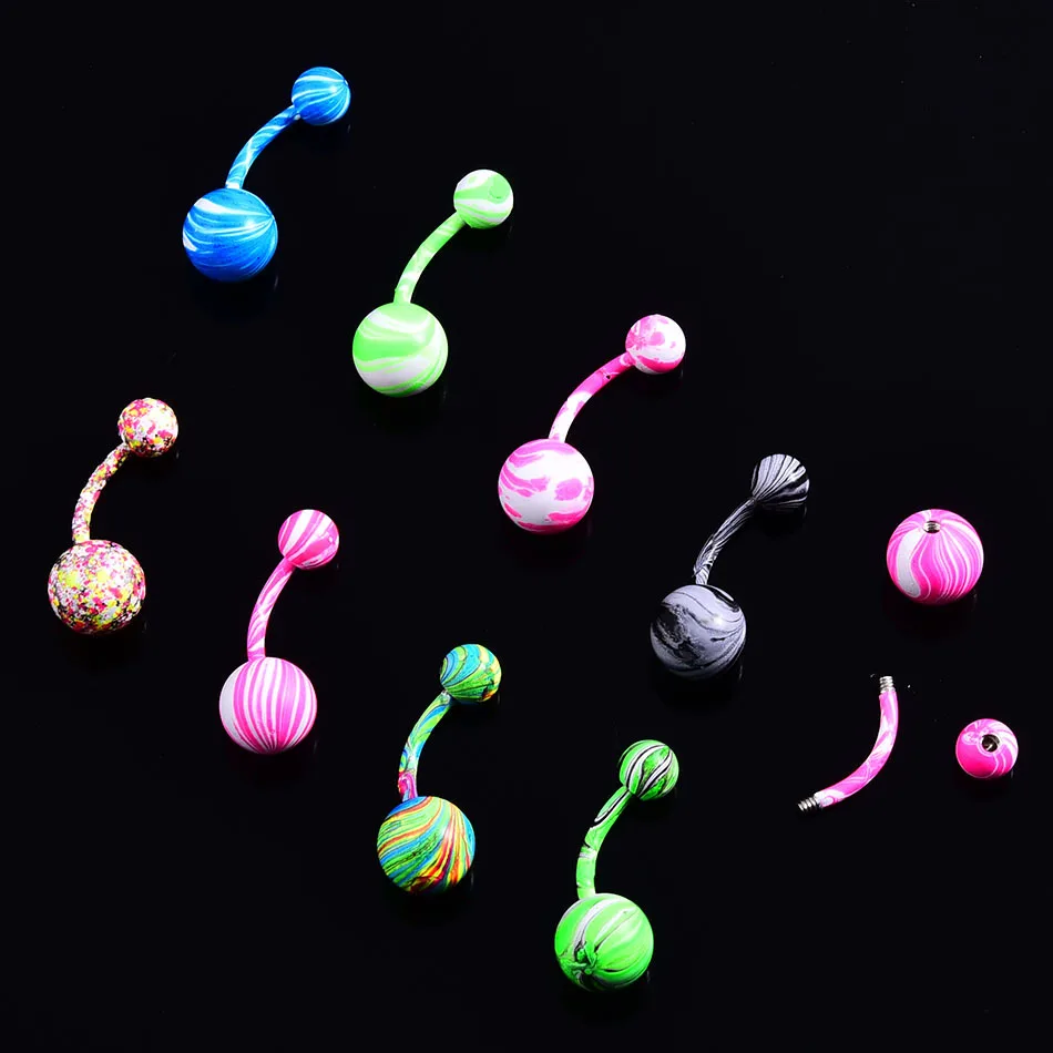 1 шт. пирсинг для пупка с 3D принтом 14 г|jewelry pirsing|body jewelrypircing umbigo |