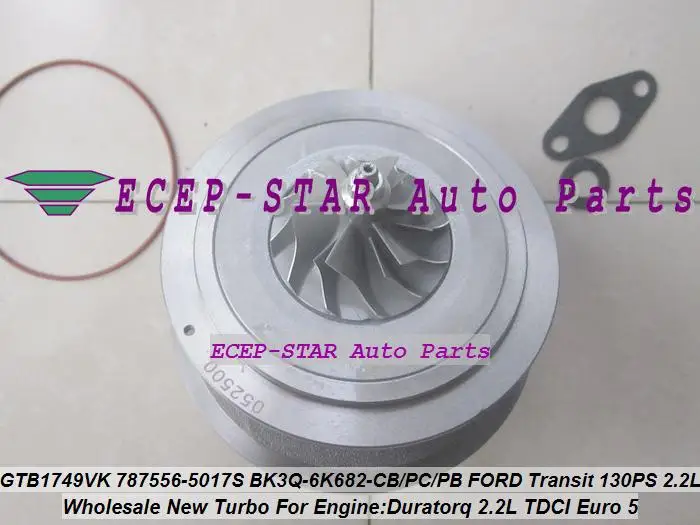Турбо CHRA картридж GTB1749VK 787556-5017S 787556-5016S 787556 1717628 BK3Q6K682CB для Ford Transit 130PS Duratorq 2.2L TDCi |