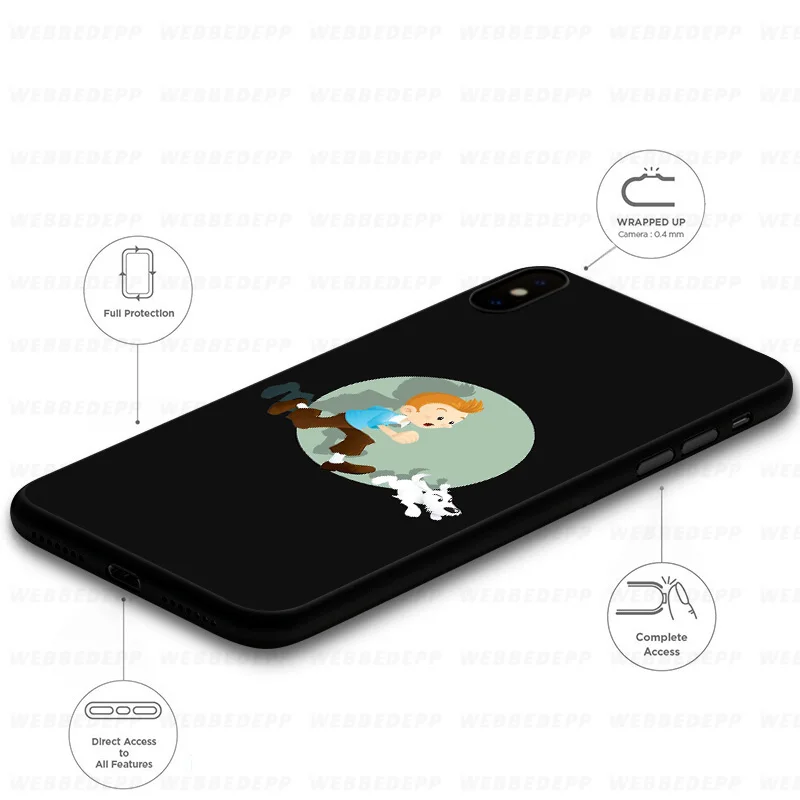 The Adventures of Tintin Soft Case for Samsung Galaxy S10 S10e S9 S8 Plus S7 S6 Edge &amp J6 2018 Note 10 9 8 |