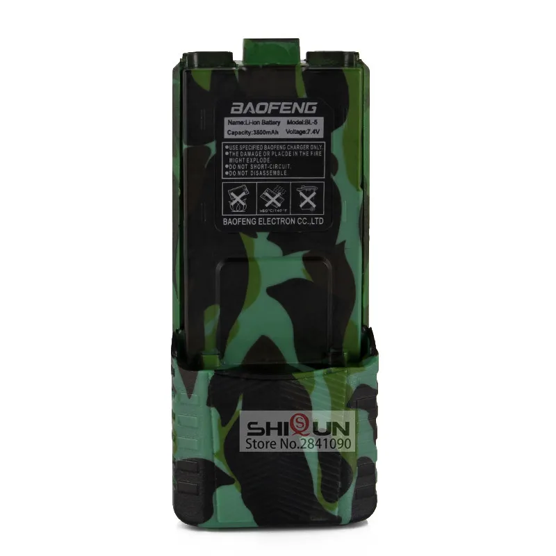 Camo BL-5 аккумулятор высокой мощности 3800 мАч Baofeng UV-5R Аккумулятор для радио частей bao feng 3800 мАч Pufong UV 5R uv5r аксессуары Baofeng - Цвет: Camo