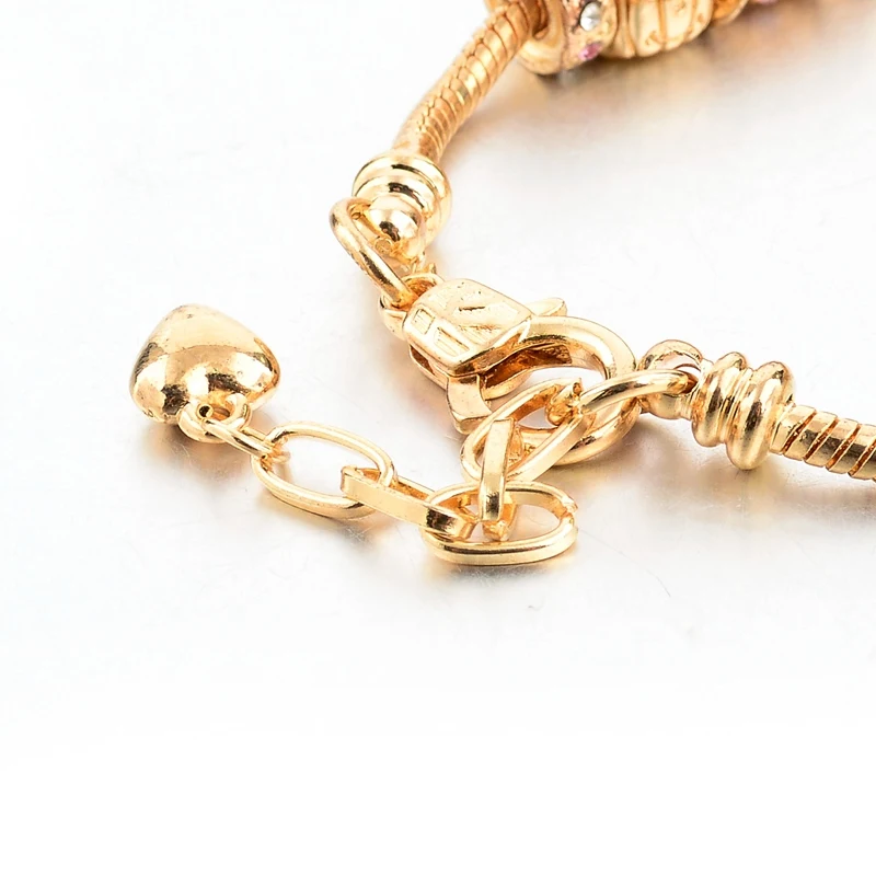 Женский браслет с золотым шармом изображением совы и сердца SBR160067 2019 | Украшения