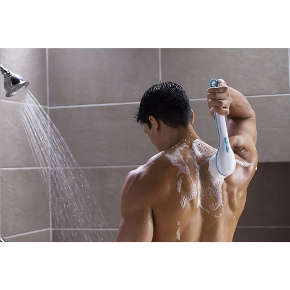 5 in 1 Electric Bath Brush Handheld Scrub Spin SPA Cleaning Shower Massage Tool Relieve Fatigue Body Bathing Brushes sponge
