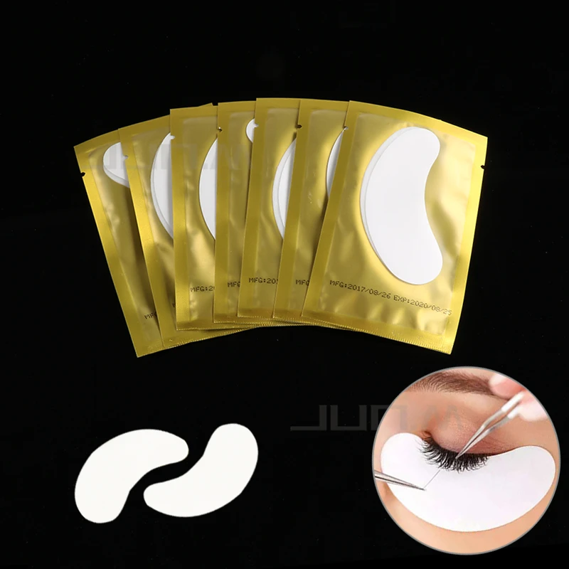 100 пар новые бумажные накладки для ресниц под глазами наращивания наклейки глаз