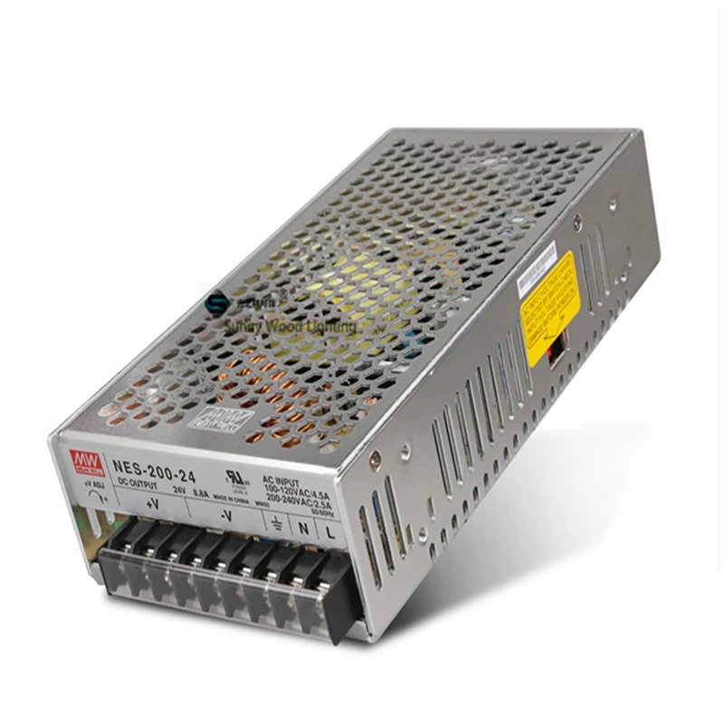 100-240Vac to 24VDC ,211W ,24V8.8A  UL Listed  power supply ,Led light,led signboard driver ,NES-200-24