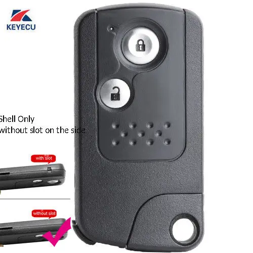 Keyecu Новая замена Смарт-пульт дистанционного ключа оболочки чехол Fob 2 кнопки для
