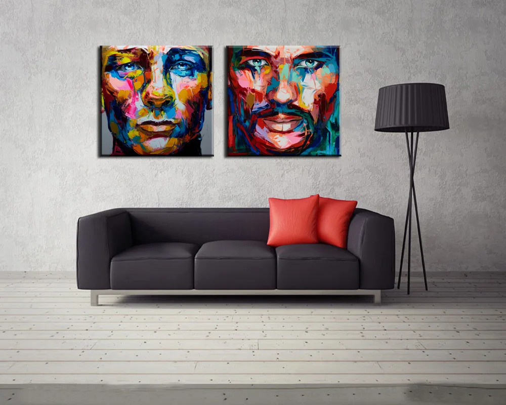 Пейзаж маслом на холсте нож Мэрилин Монро|face oil paintings|oil paintingnielly francoise |