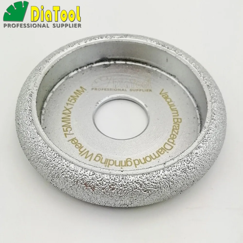 DIATOOL диаметр 3 дюйм(ов) ВАКУУМНОЙ ПАЙКИ Diamond выпуклых шлифовальный диск Алмазные Высота 10/15/20/25/30 мм доступно для использования химической или в любой другой влажной