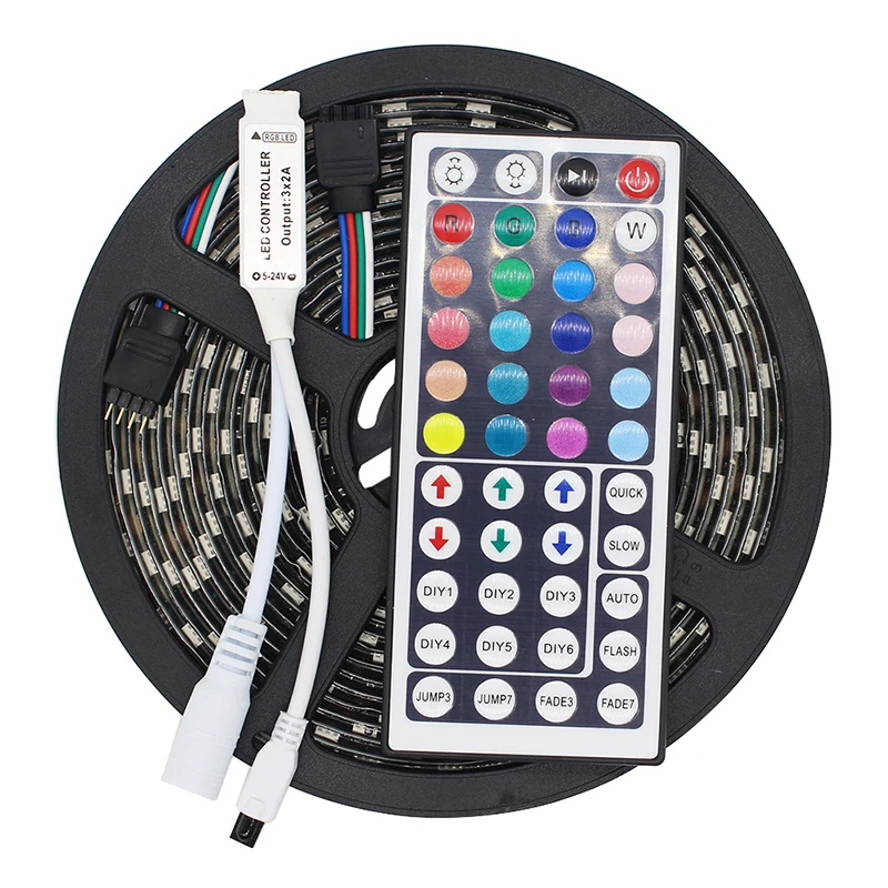 Светодиодная лента 5050 черная PCB DC12V гибкая светодиодсветильник 60 LED/m 5 м/лот RGB +