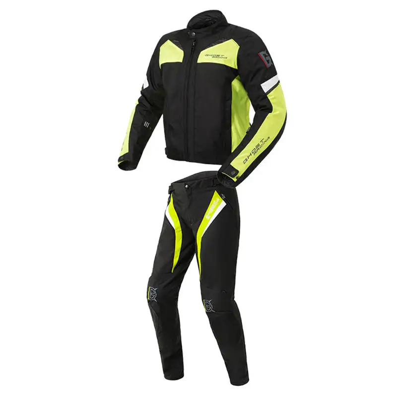 Green Suit GHOST куртка для мотоспорта Защитная Экипировка для езды на мотоцикле мужская летняя дышащая мотоциклетная одежда мотоциклетные костюмы - Цвет: Green Suit