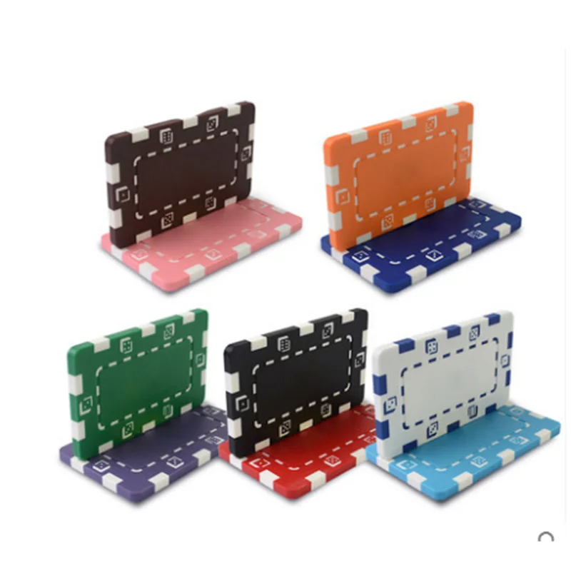 20 шт./компл. покерные чипы Texas Hold'em 32 г ABS прямоугольные без стоимости монеты для