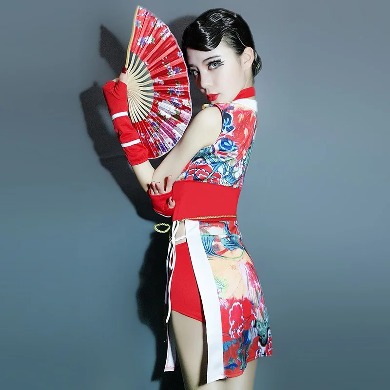 Женские костюмы для косплея певица Ретро стиль ведущий танцор Cheongsam Bar DJ