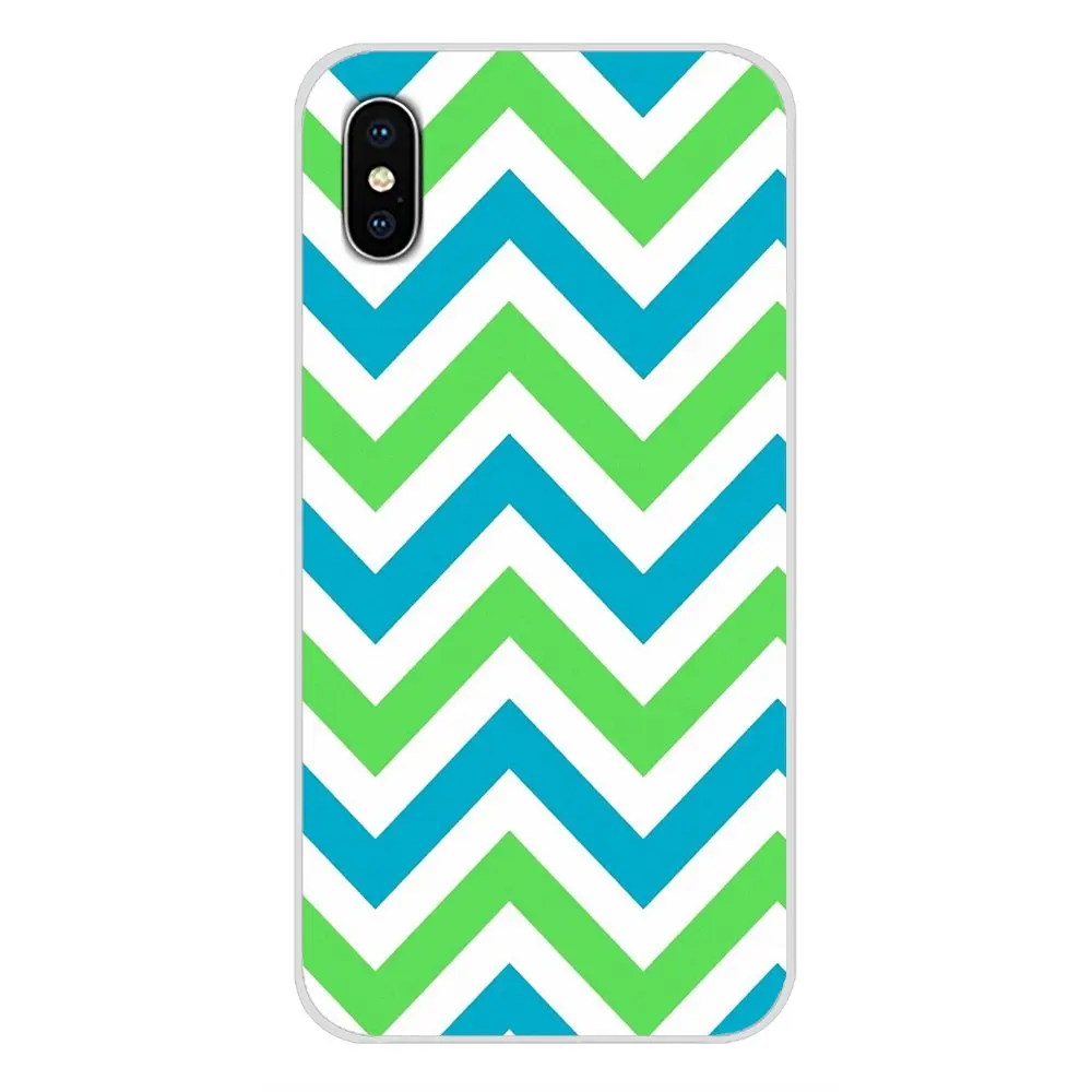 For Samsung Galaxy S4 S5 MINI S6 S7 edge S8 S9 S10 Plus Note 3 4 5 8 9 Green mint Blue Glitter print chevron Cell Phone Bag Case | Мобильные
