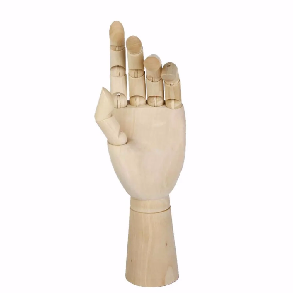 

Right Left Hand Wooden Model Sketching Drawing Jointed Movable Fingers Mannequin
