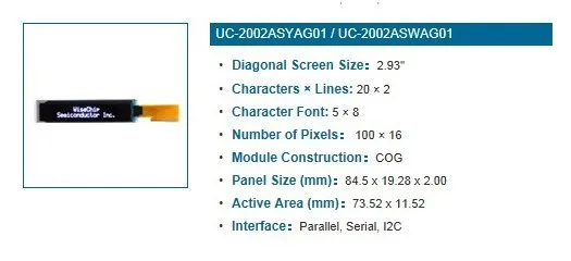 

Бесплатная доставка, 5 шт./лот, 2,93 дюйма, 100x16, 1602, желтый модуль дисплея OLED