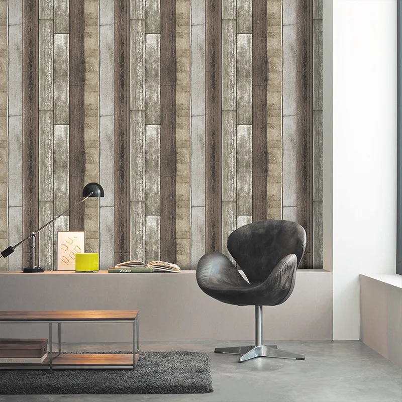 Ретро ностальгические деревянные обои Чайный домик отель работает гостиная