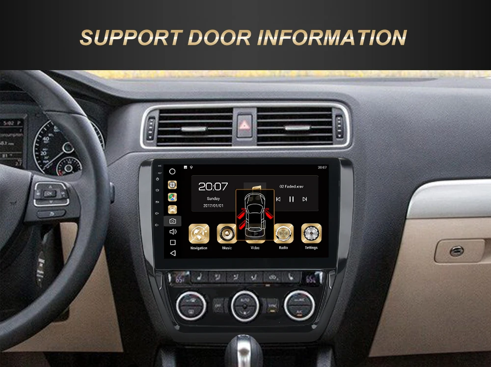 Dasaita 10," Android 9,0 Автомобильный gps радио плеер для VW Jetta 2011- с восьмиядерным 4 Гб+ 32 ГБ Авто Стерео Navi мультимедиа