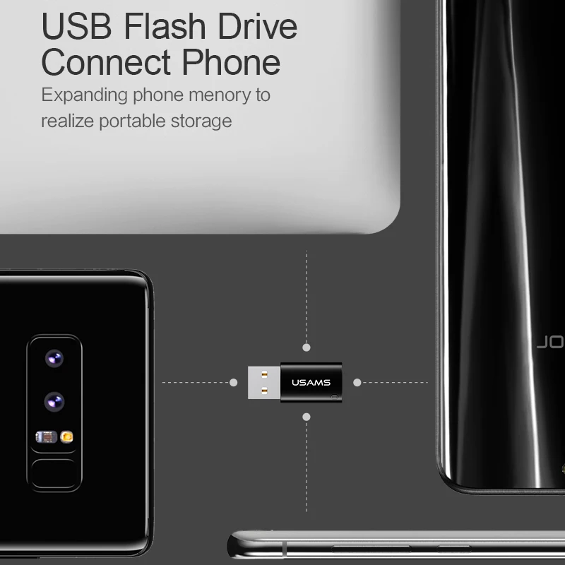 USAMS USB 3 0 к type C адаптер OTG для синхронизации данных покрытие Зарядка samsung S9 S8 c
