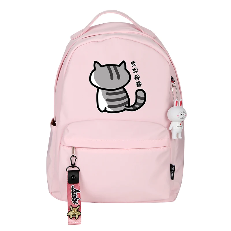 Высокое качество Неко Atsume Для женщин Cat Рюкзак kawaii милые рюкзак розовый школьные ранцы мультфильм дорожная сумка, рюкзак, рюкзак для ноутбука, рюкзак для - Цвет: 16