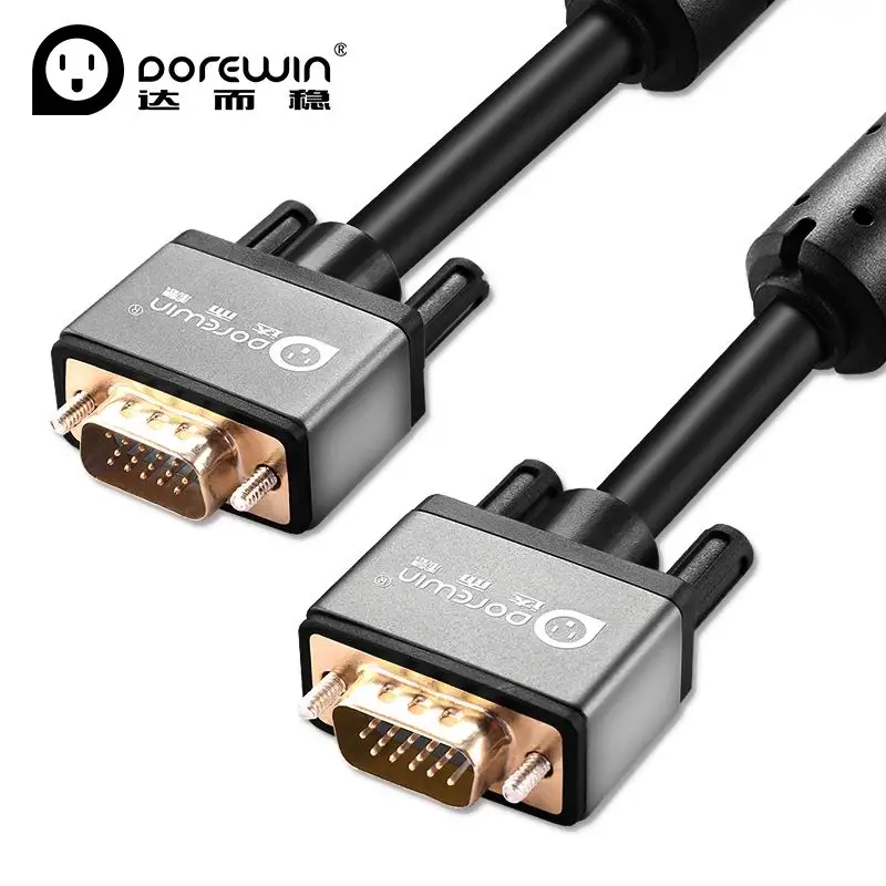 Dorewin VGA кабель 1080 P мужчина к Мужской плоский кабель-удлинитель видео конвертер