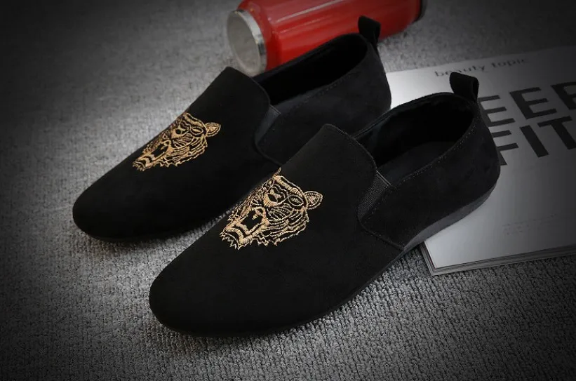 Beanshoe мужские, стильное летнее платье животный узор ленивый общего мужская повседневная непарная обувь